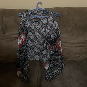 Elephant Pattern Spring Poncho